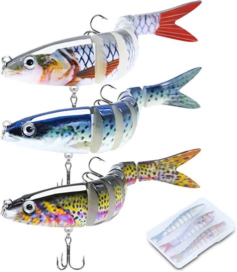 Topline Tackle Fishing Lures For Bass Trout Topwater Multi Jointed