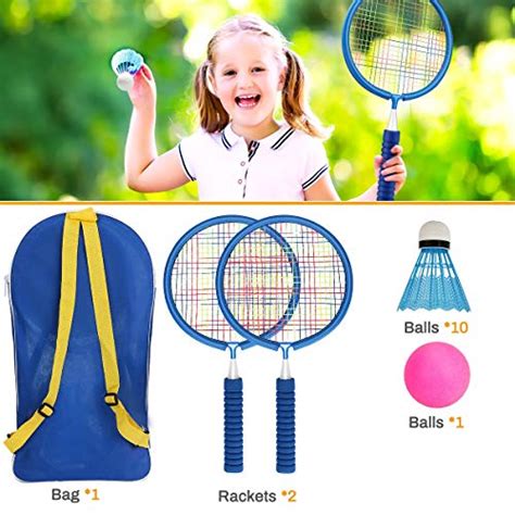 WIOR Badminton Set for Kids with 2 Badminton Rackets and 10 Nylon ...