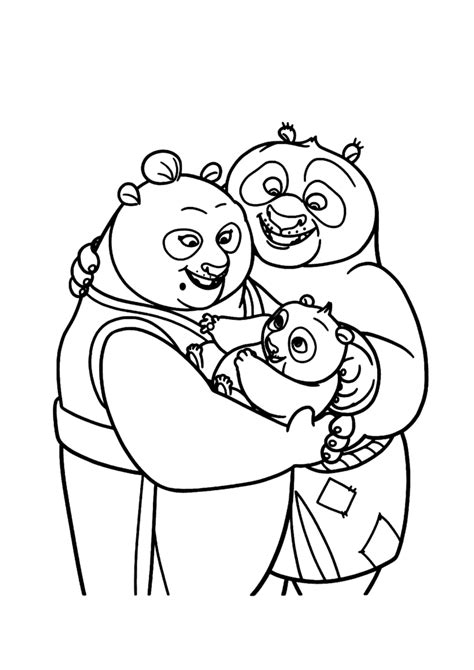 Família de pandas para colorir Imprimir Desenhos