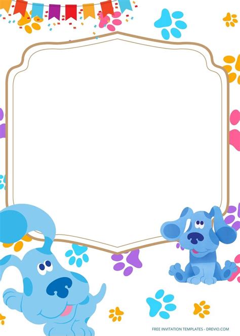 FREE Blues Clues Birthday Invitation Templates In 2024 Blue S Clues