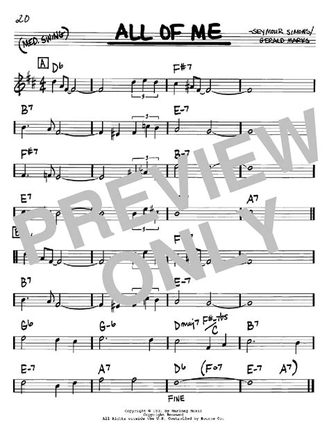 All Of Me Sheet Music Direct