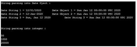 Java Parse String Syntax And Initialization Of Java Parse String