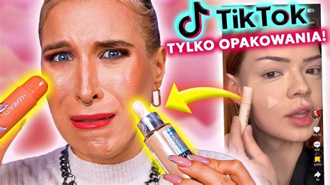 Tik Tok Mnie Zmusi Makija Tylko Opakowaniami Kosmetyk W