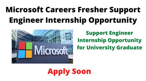 Pan India Microsoft Careers Fresher Support Engineer Internship