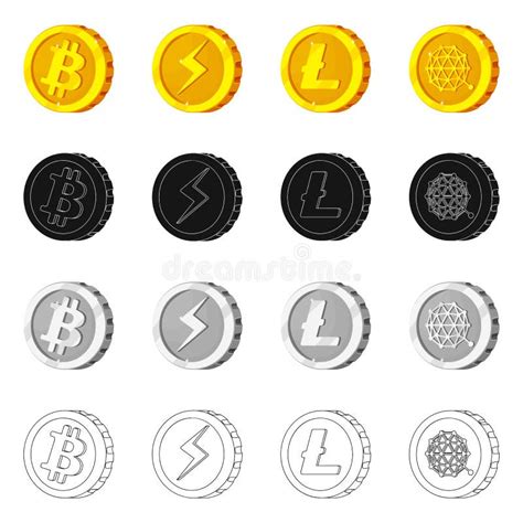 Diseño Del Vector De Logotipo Del Cryptocurrency Y De La Moneda