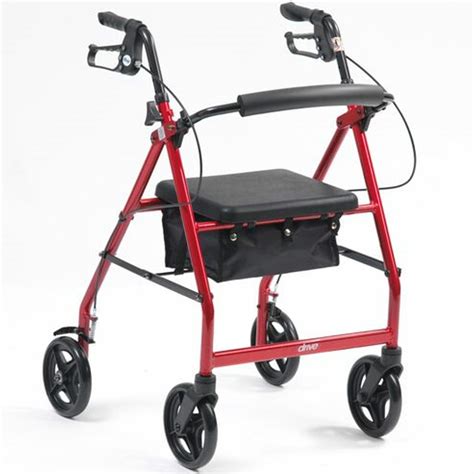 Drive R8 Lightweight Aluminium Rollator Red