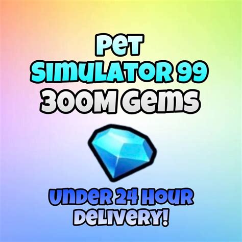 Pet Simulator Gems Diamonds M B Roblox Ps Fast