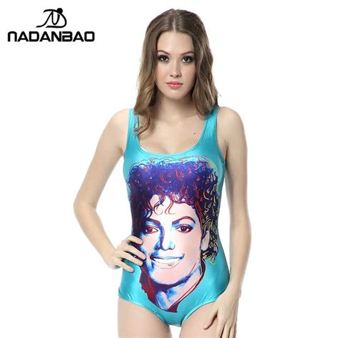 New Design Sexy Sleeveless Women Swimwear Bathing Suit Michael Jackson