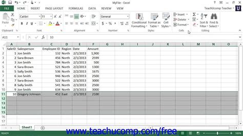 Excel 2013 Tutorial Inserting And Deleting Columns And Rows Microsoft