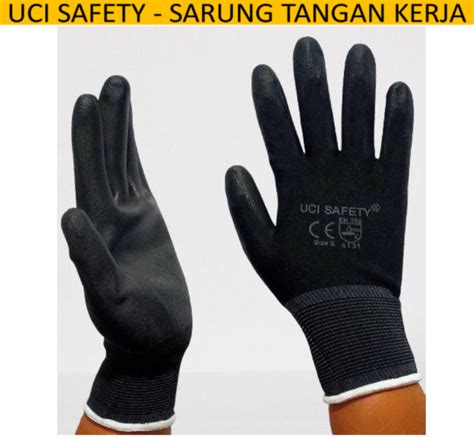 Uci Safety Sarung Tangan Ukuran S M L XL Proyek Satpam Anti Slip