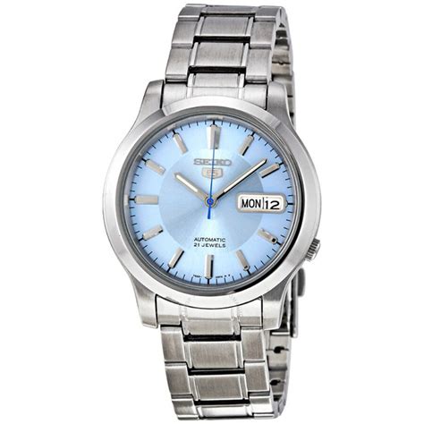 Seiko Seiko 5 Automatic Light Blue Dial Mens Watch Snk791 Stainless