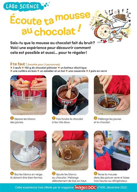 Labo Science En Cuisine Coute Ta Mousse Au Chocolat Images Doc