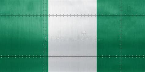 D Flag Of Nigeria On A Pillar Stock Illustration Illustration Of