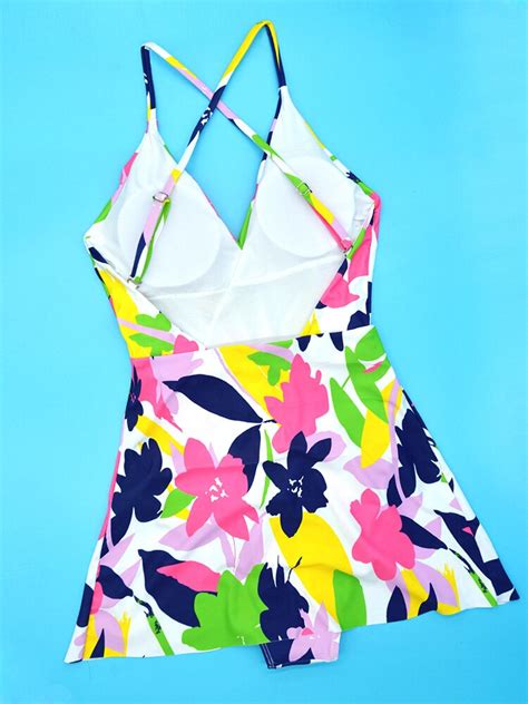 Rinabe Floral Print Swimsuit Cover Up Bikini Dress Grandado
