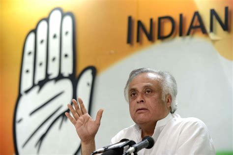 Congress leader Jairam Ramesh during a press conference