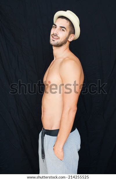 Handsome Man Half Naked Hat Smiling Stock Photo Shutterstock