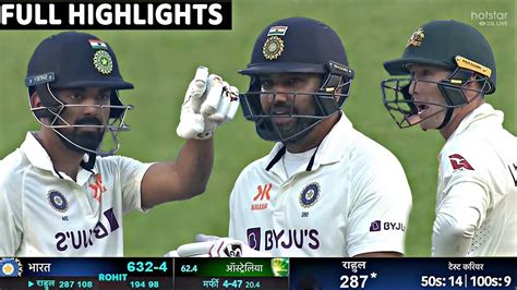 India Vs Australia 3rd Test Day 1 Full Highlights Ind Vs Aus 3rd Test Full Match Highlights Kl