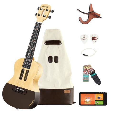 Populele Concert Ukulele For Beginners 23 Inch Smart Ukulele With