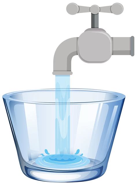 L Eau Du Robinet Dans Le Verre 297023 Art Vectoriel Chez Vecteezy