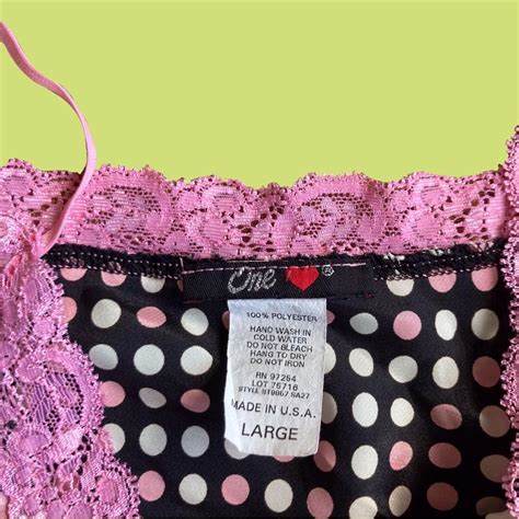 Pink Polka Dot Lingerie Tank Totally Y K Small Depop