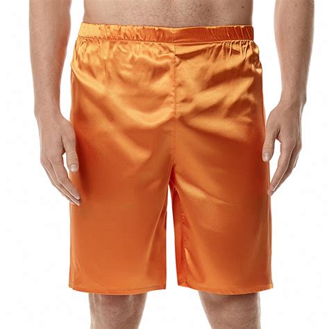 Xysaqa Men S Satin Pajama Shorts Soft Silky Sleep Shorts For Men Lounge Shorts Comfy Elastic