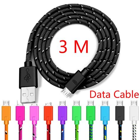 Buy Nylon Braided Micro Usb Cable M Data Sync Usb Charger Cable