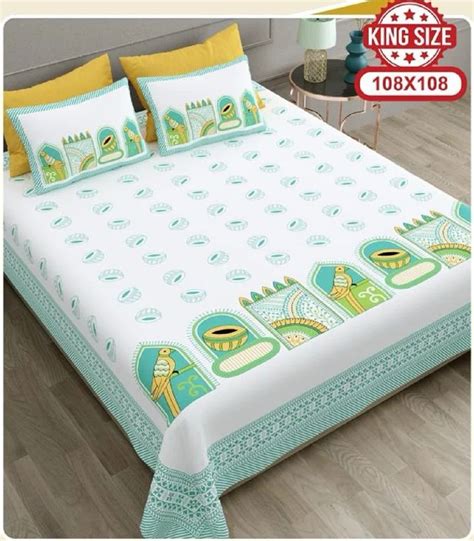 Material: Cotton King Size Bed Sheets, For Home at Rs 825/piece in ...