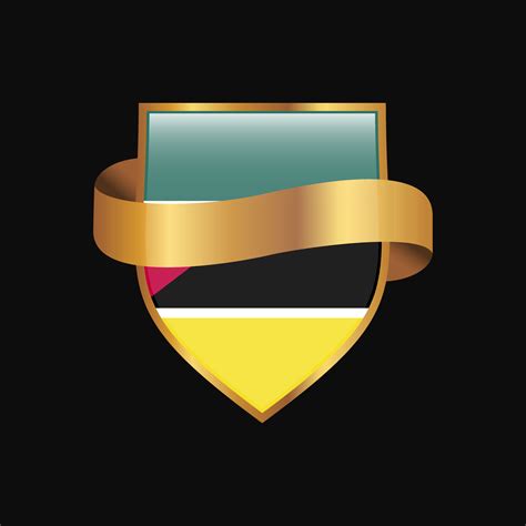 Mozambique flag Golden badge design vector 14273664 Vector Art at Vecteezy