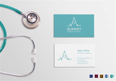 Medical Business Card Design Template In Psd Word Publisher