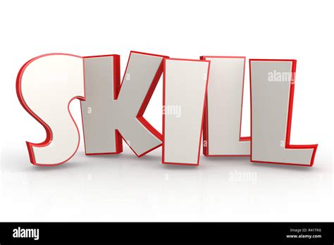 Skill Word On White Background Stock Photo Alamy