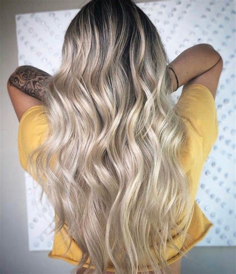 Ash Blonde Lace Front Wig Wavy Dark Root Ombré Human Hair Wig 150