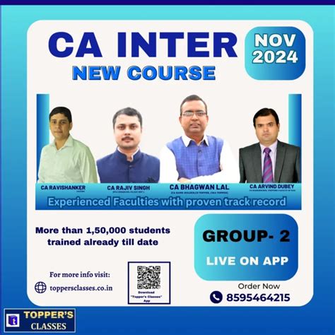 Ca Inter Group Combo For Nov Online Topper S Classes