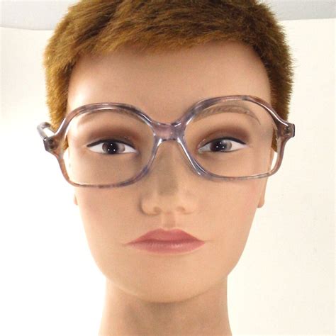 Round Oversize Eyeglasses 60s Nos Vintage Frames Plastic Etsy