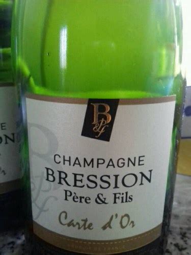 Bression Père Fils Carte d Or Champagne Vivino Singapura