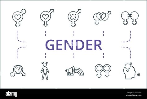 Gender Icon Set Contains Editable Icons Theme Such As Bisexual Coming