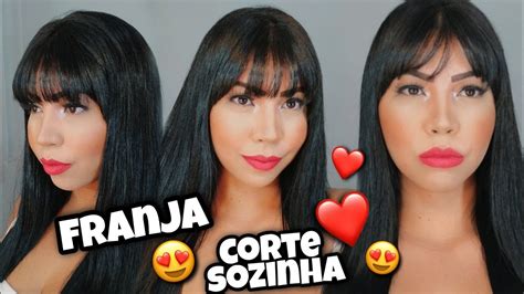 COMO CORTAR A FRANJA EM CASA E SOZINHA Franja Bardot YouTube