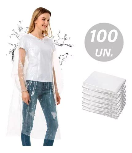 Kit Capa De Chuva Descart Vel Transparente Adulto Unisex Frete Gr Tis