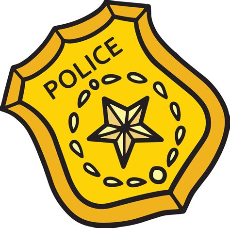 Police Badge Cartoon Colored Clipart Illustration 23093757 Vector Art ...