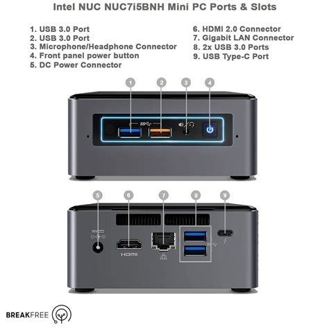 Intel Nuc Nuc7i5bnh Mini Pc I5 7260u 34ghz 16gb Ram 256gb Ssd 4k Wifi