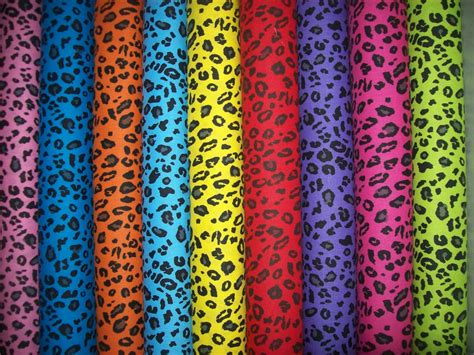 Colorful Cheetah Fabric Wild Animal Print Skin Fabric Per