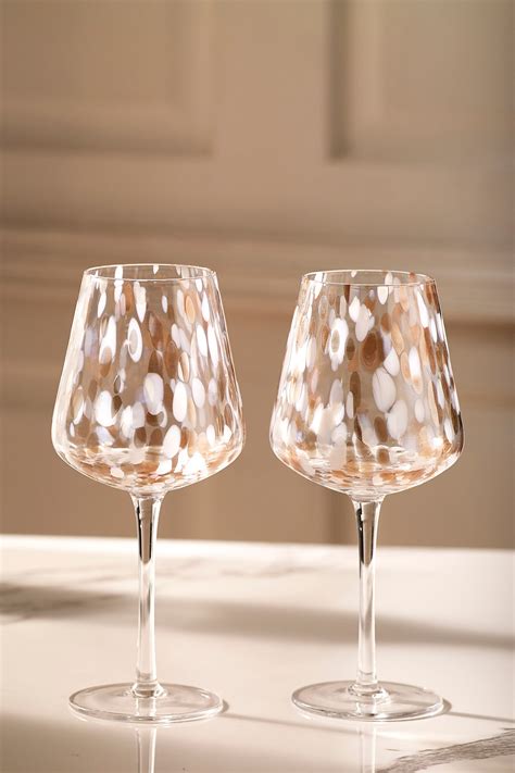 Buy Set Of 2 White Confetti Wine Glasses From The Next Uk Online Shop