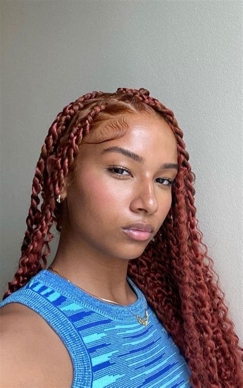 Box Braids With Beads Hair Natural Hair Braids Cute Box Braids Hot