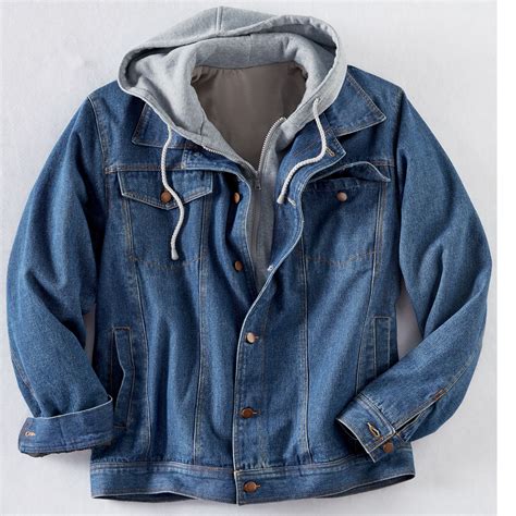 Men's Denim Jacket with Hood | Montgomery Ward