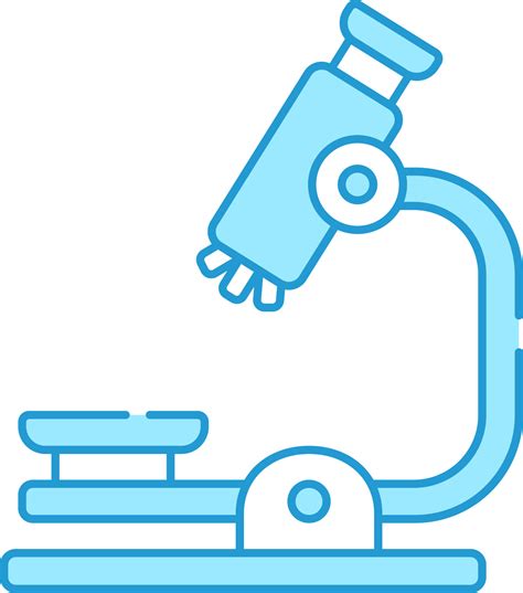 Isolated Microscope Icon In Blue And White Color Vector Art