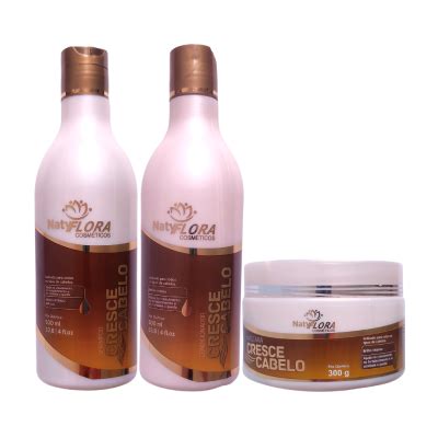 Kit Cresce Cabelo Naty Flora Cosm Ticos