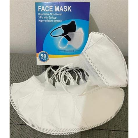 Jual Masker Duckbill Isi 50 Masker Duckbill Facemask Warna Putih Tali