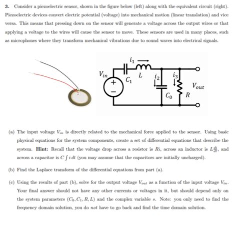 Solved 3 Consider A Piezoelectric Sensor Shown In The Chegg