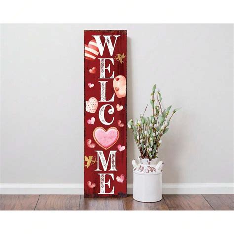 Rustic Modern Farmhouse Entryway Board In Welcome Valentine S Day