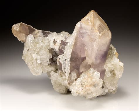 Quartz Var Amethyst With Calcite Minerals For Sale