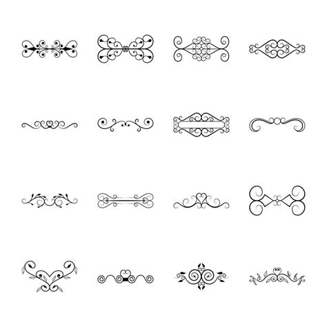 Calligraphic Designs Vectors Pack 15399469 Vector Art At Vecteezy